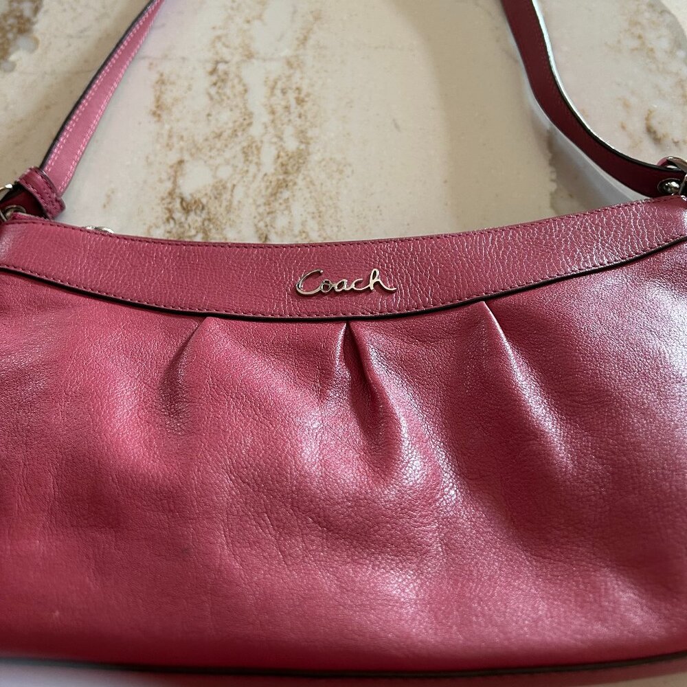Red Coach shoulder bag